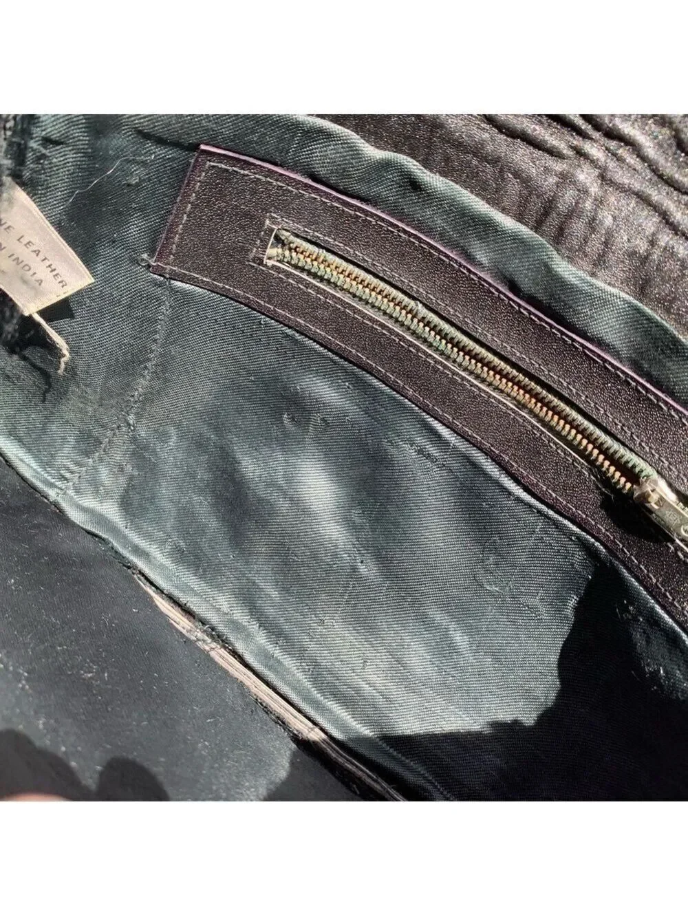 VINTAGE Genuine Leather envelope style clutch evening casual minimalist